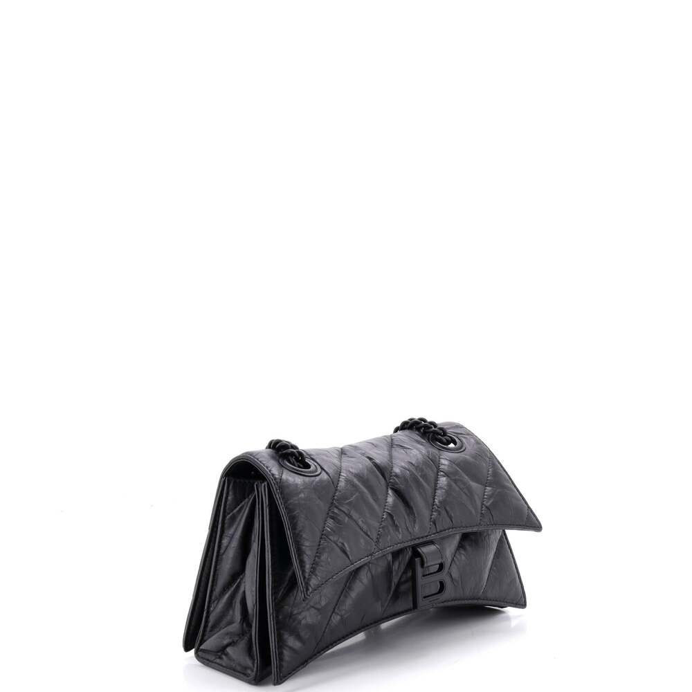 Balenciaga Crush Chain Flap Bag Quilted #243403B13B - Picture 2 of 7